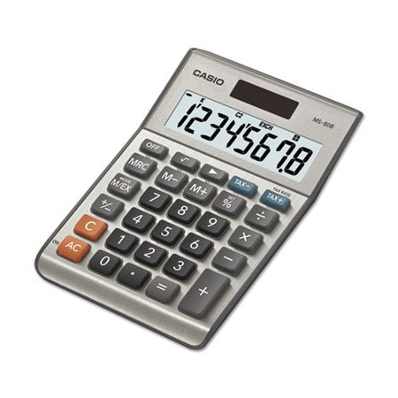 Casio, Ms-80b Tax And Currency Calculator, 8-Digit Lcd
